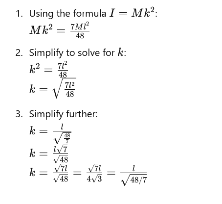 radius of gyration 